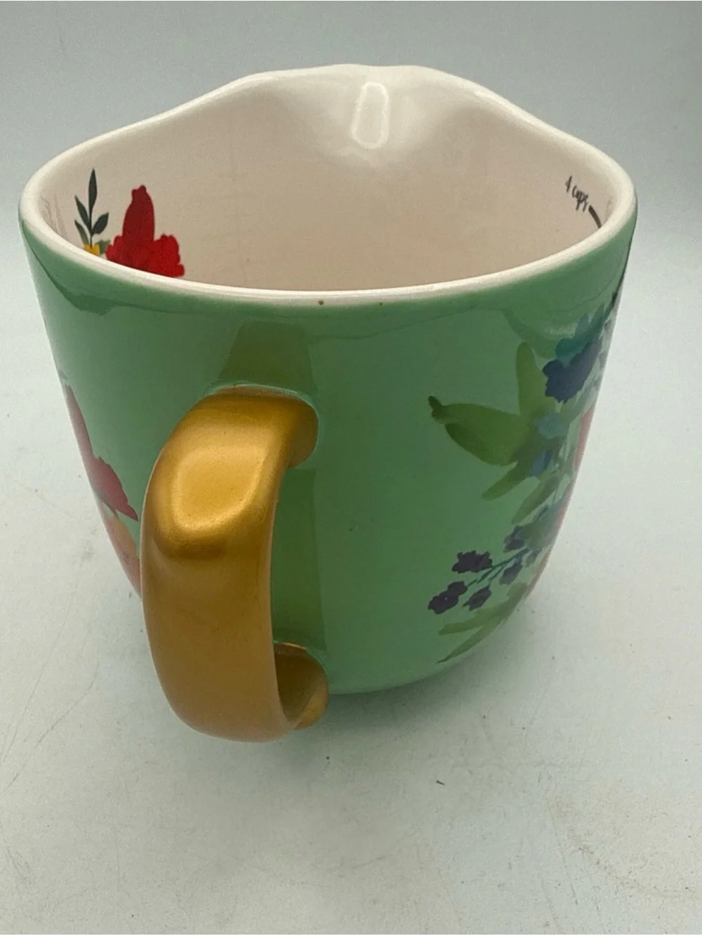 The Pioneer Woman Winter Bouquet 4-Cup Earthenware Measuring Cup